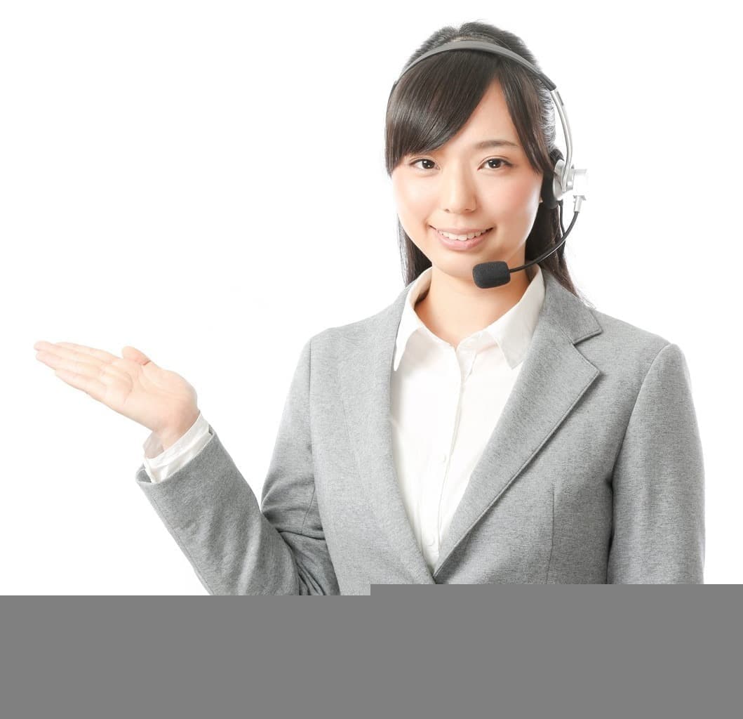案内する女性オペレーター